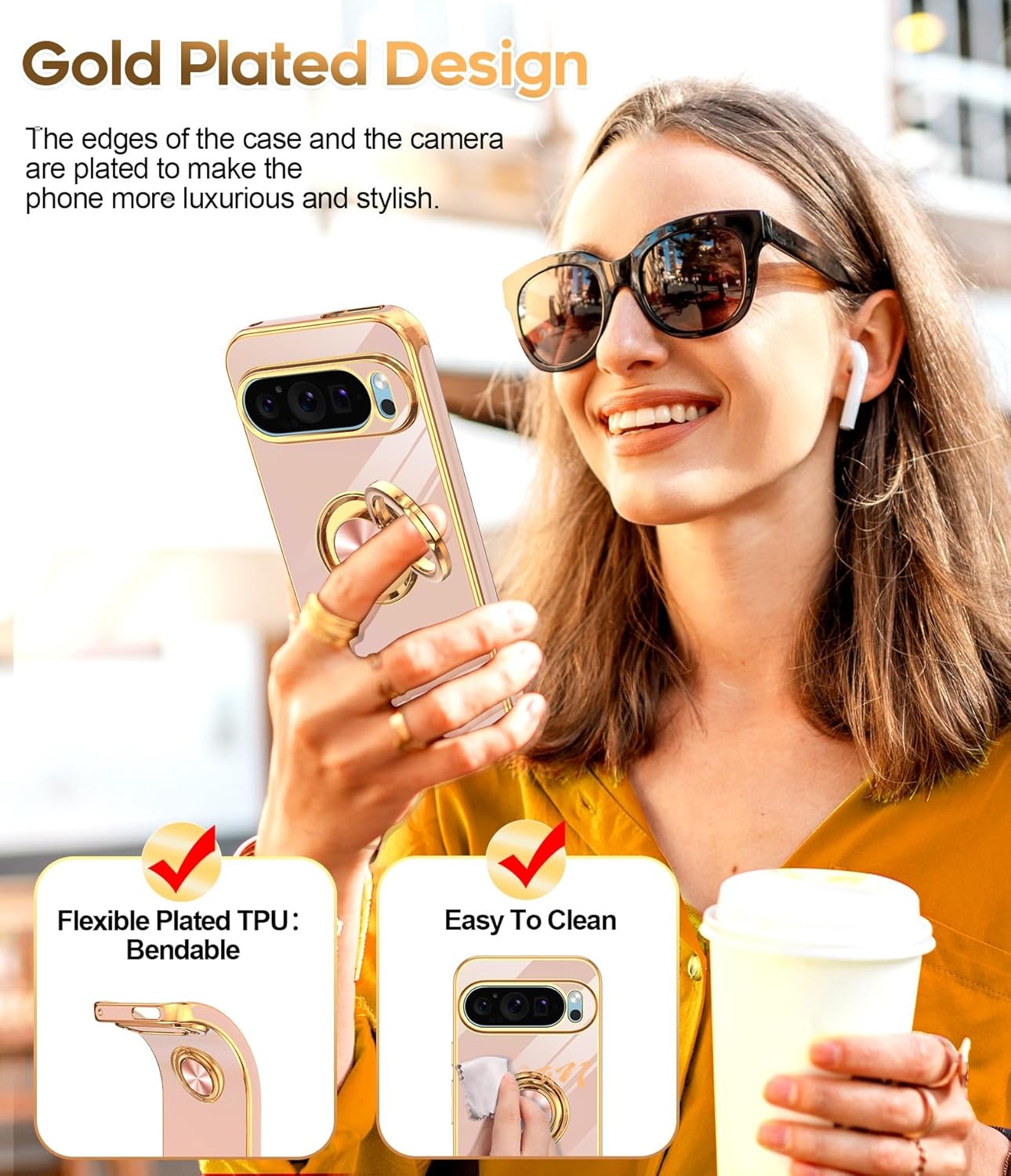 Ring Pixel 9 , 8 , 7 Magnetic Stand & Shockproof Protection Case