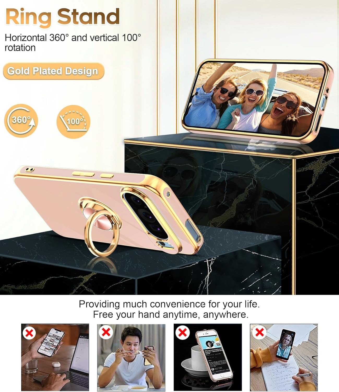 Ring Pixel 9 , 8 , 7 Magnetic Stand & Shockproof Protection Case