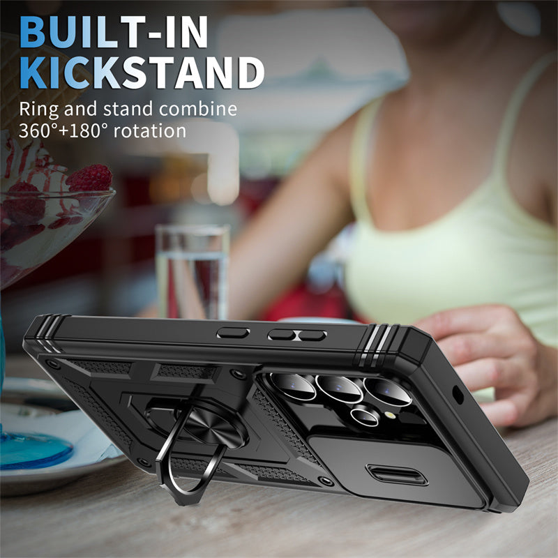 TitanArmor S25 Ultra – 360° Full-Protection Case with Magnetic Ring Stand