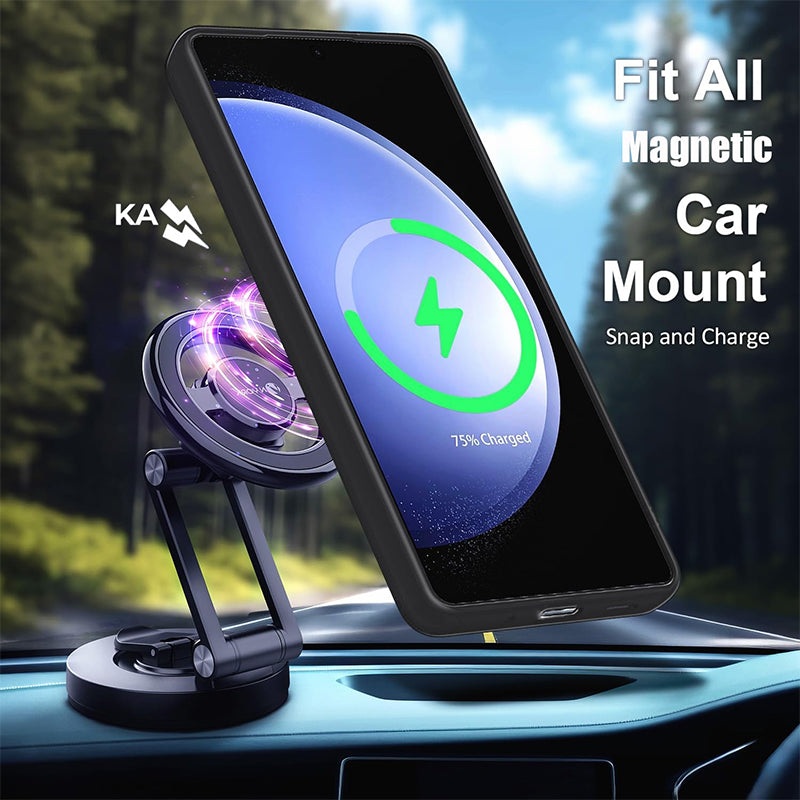 MagGlide S25 Ultra – Translucent Magnetic Case with Slim Kickstand