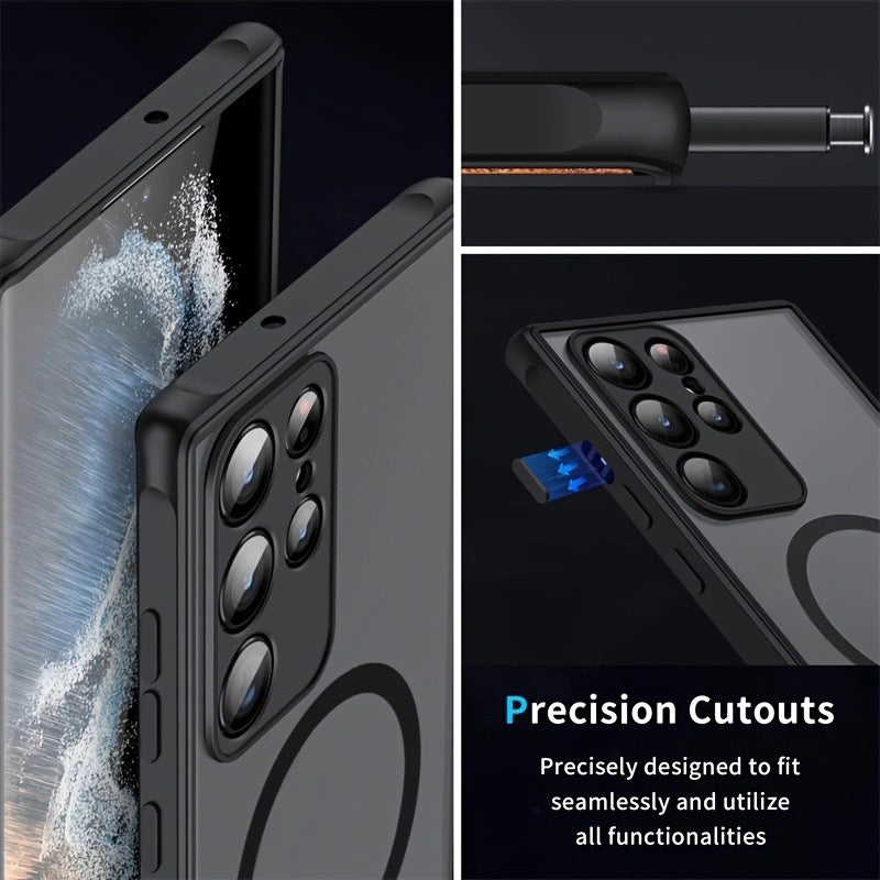 MagGlide S25 Ultra – Translucent Magnetic Case with Slim Kickstand