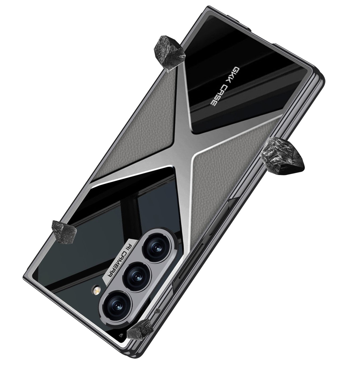 Elite Z Fold 6 PU Leather Electroplated Case