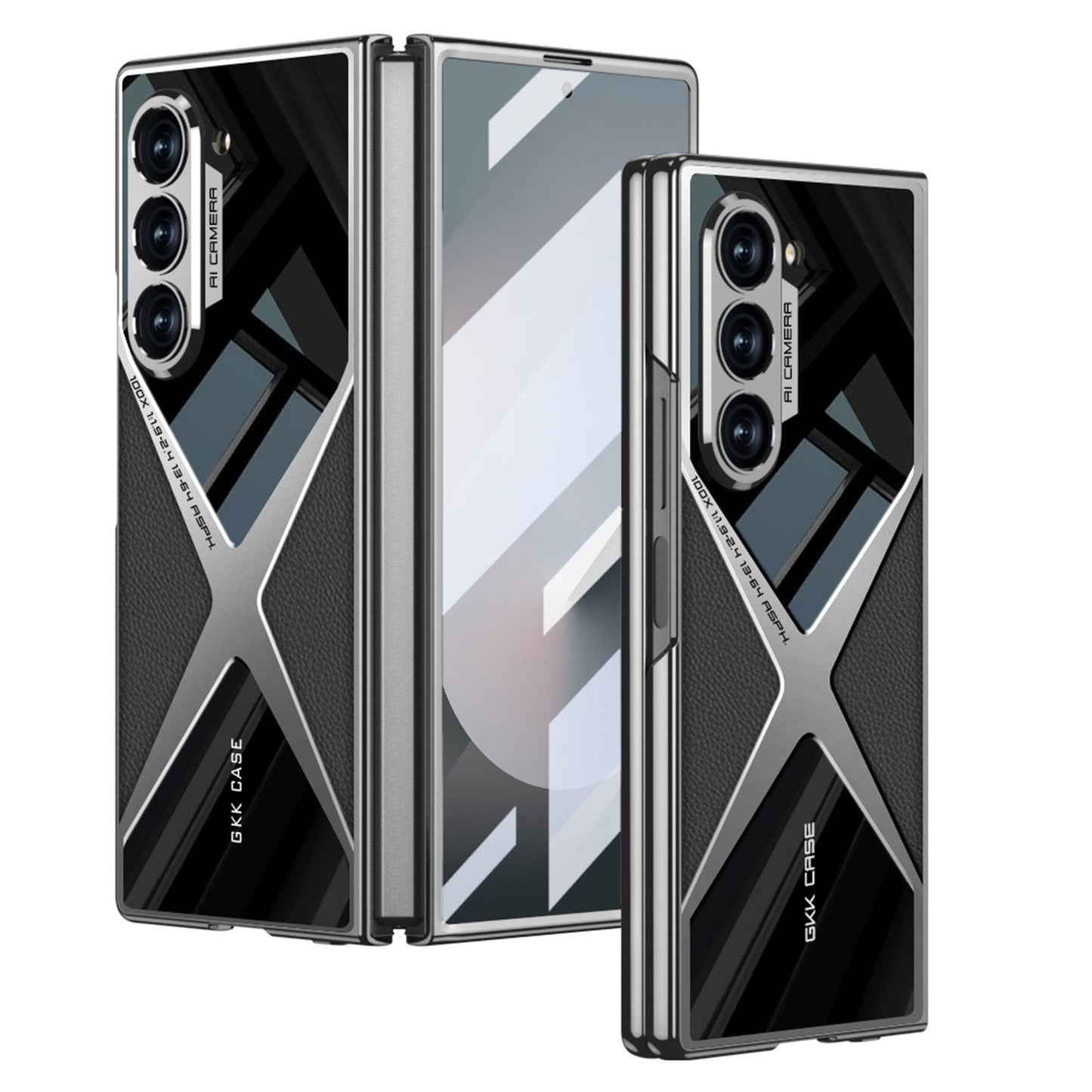 Elite Z Fold 6 PU Leather Electroplated Case