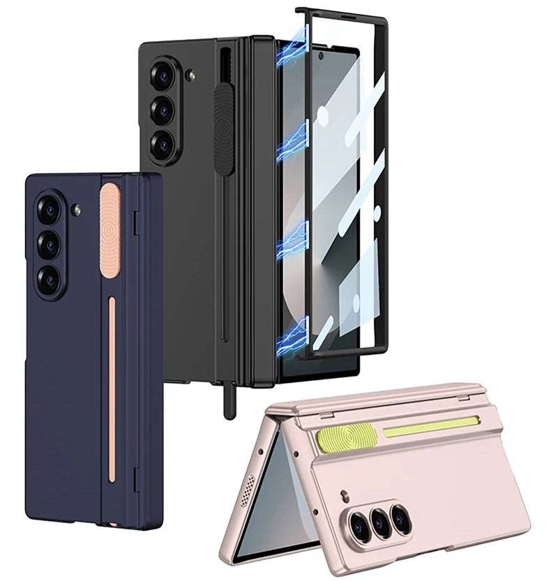 Slim Shield Z Fold 6, 5 - Magnetic Hinge & Stylus Holder Case