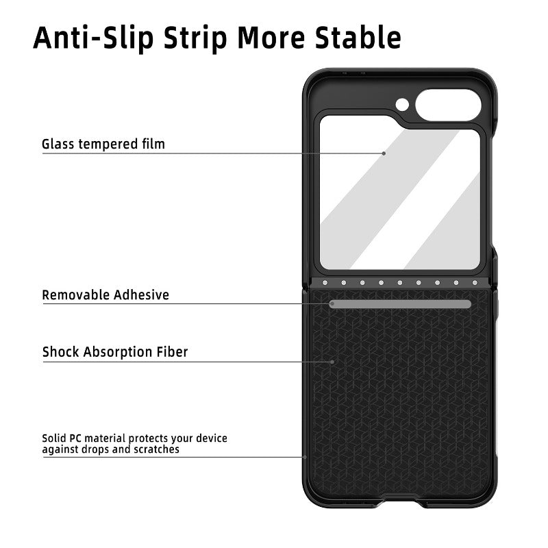 Leather Hinge Magnetic Kickstand Z Flip 6 Case