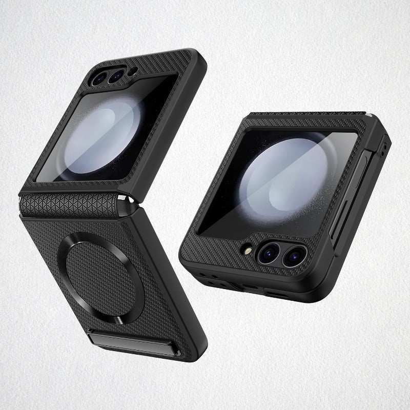 Leather Hinge Magnetic Kickstand Z Flip 6 Case