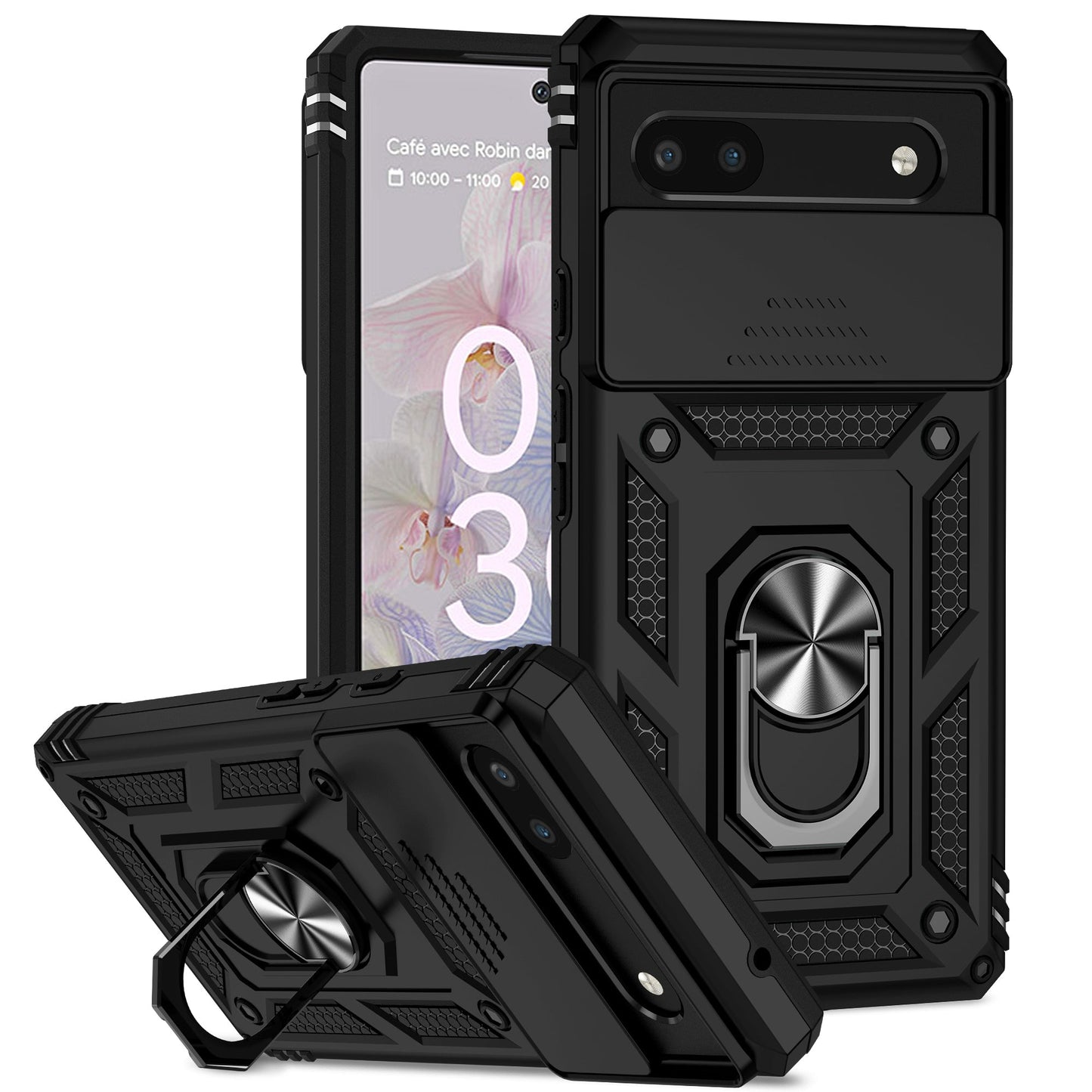 Slide Pixel 9 , 8 Military Shockproof Case with CamSlide