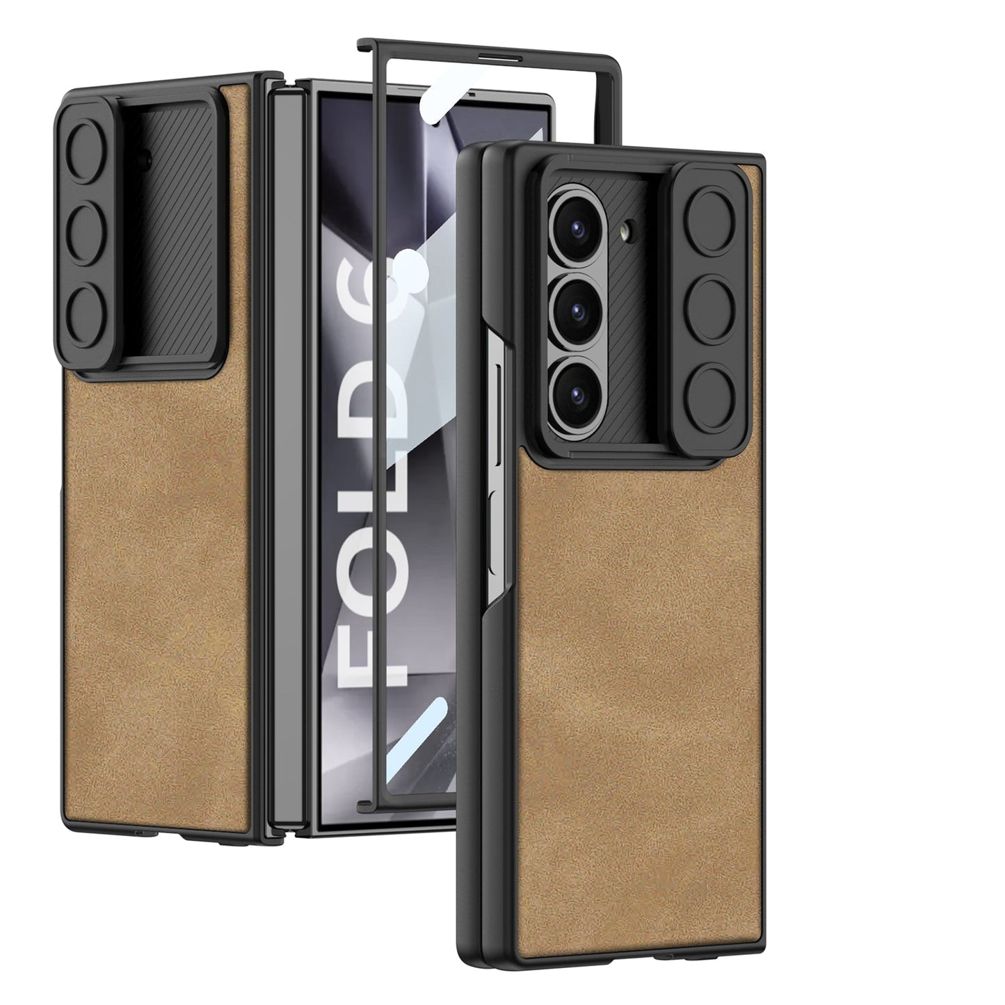 Armor Z Fold 6 PU Leather Shockproof Case