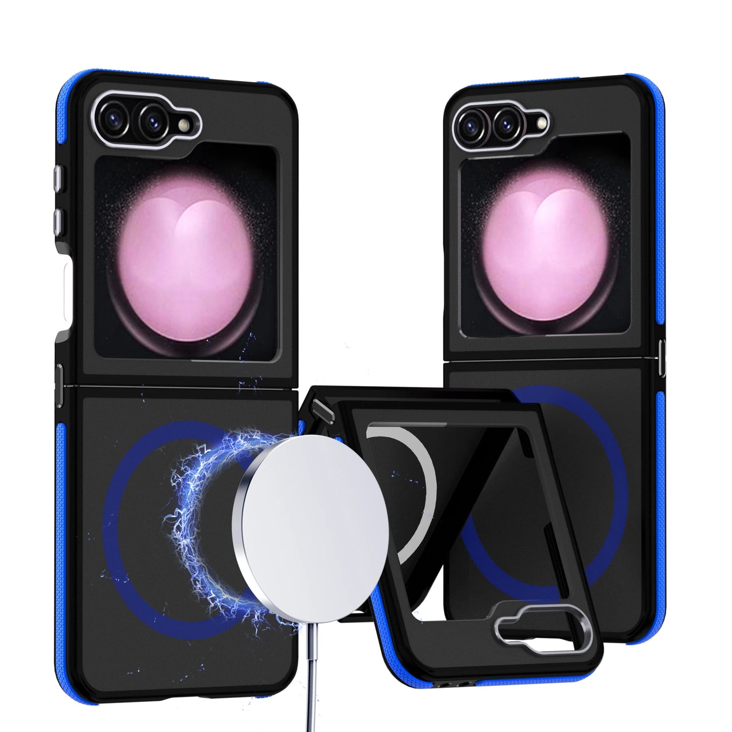 EliteShield Matte MagSafe Z Flip 6, 5 Armor & Wireless Charging Case
