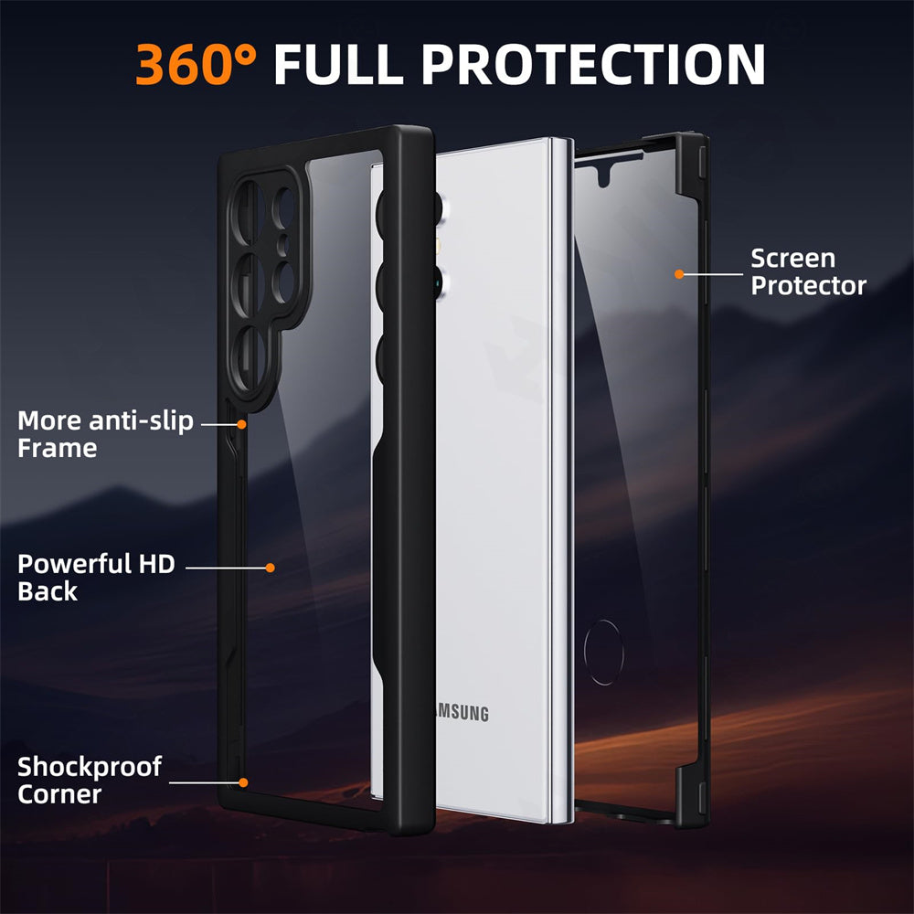 FlexGuard S25 Ultra – Full-Body Shockproof Silicone Case with Screen Protection