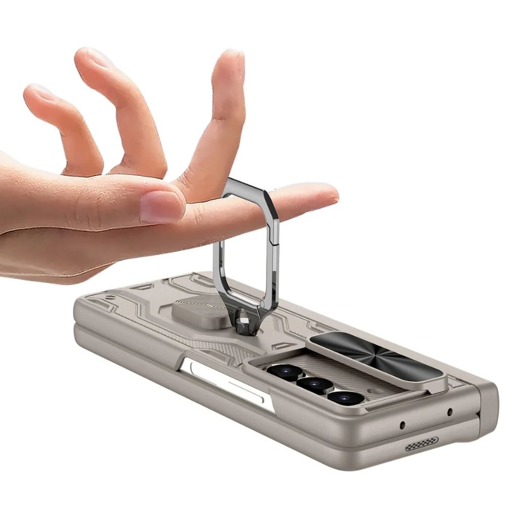Metal Ring Z Fold 6 Stand Lanyard Pen Case