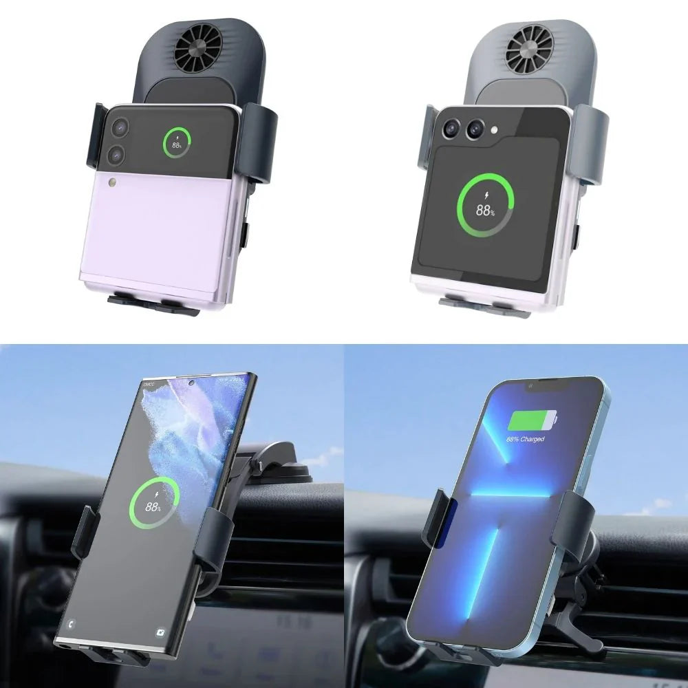 PowerGrip S25 – Dual Coil Wireless Car Charger for Samsung Galaxy S25, S24, S23 & S22