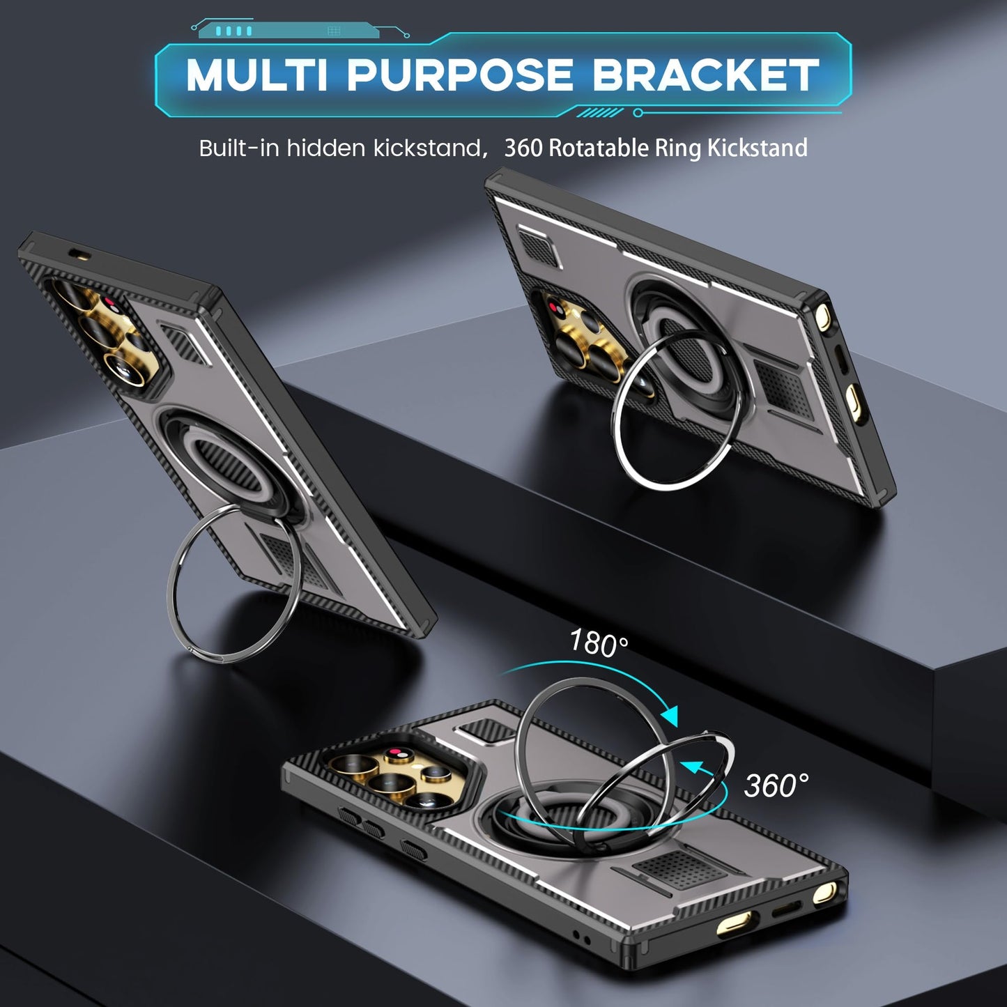 TitanRing S25 Ultra – Military-Grade Magnetic Kickstand Case