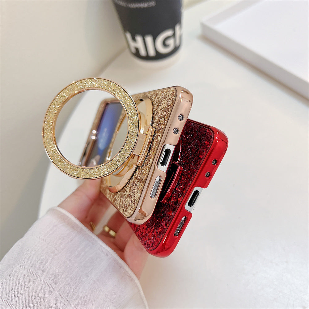 Glitter Diamond Case Flip 6, 5, 4 with MagSafe Kickstand