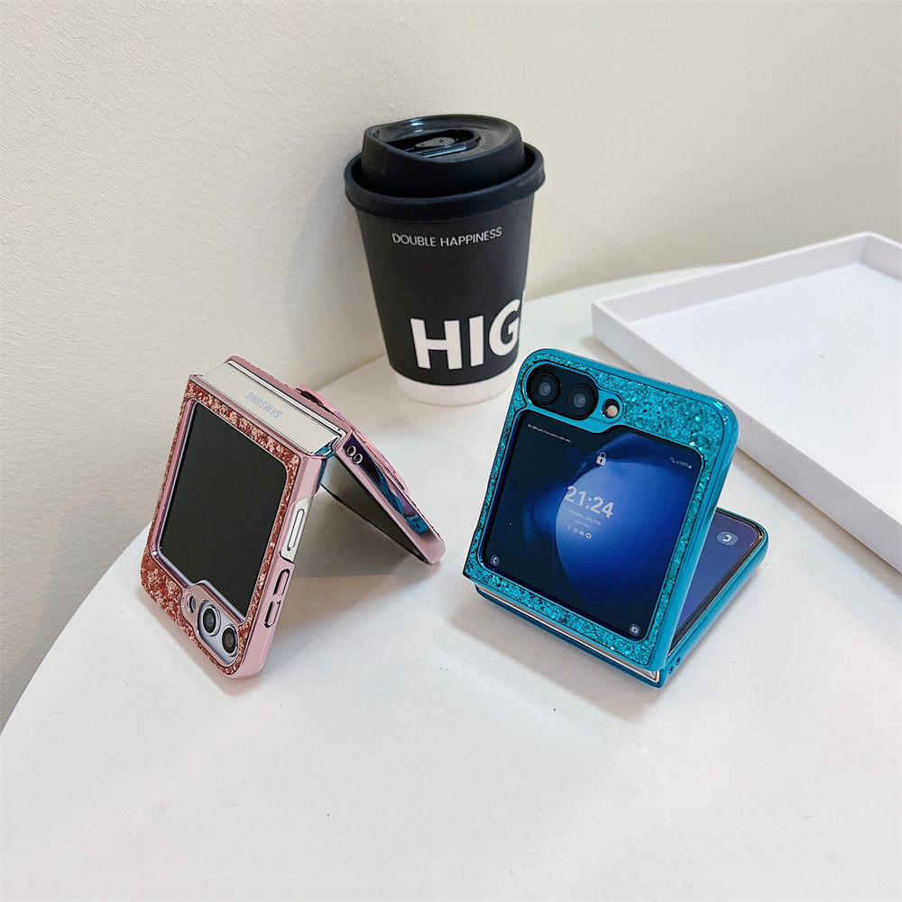 Glitter Diamond Case Flip 6, 5, 4 with MagSafe Kickstand