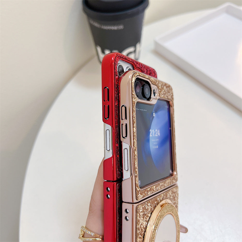 Glitter Diamond Case Flip 6, 5, 4 with MagSafe Kickstand