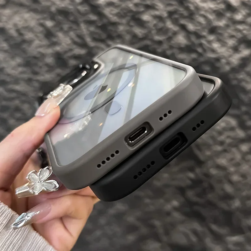 Clear MagSafe iPhone 16, 15, 14 Camera Ring & Kickstand Case