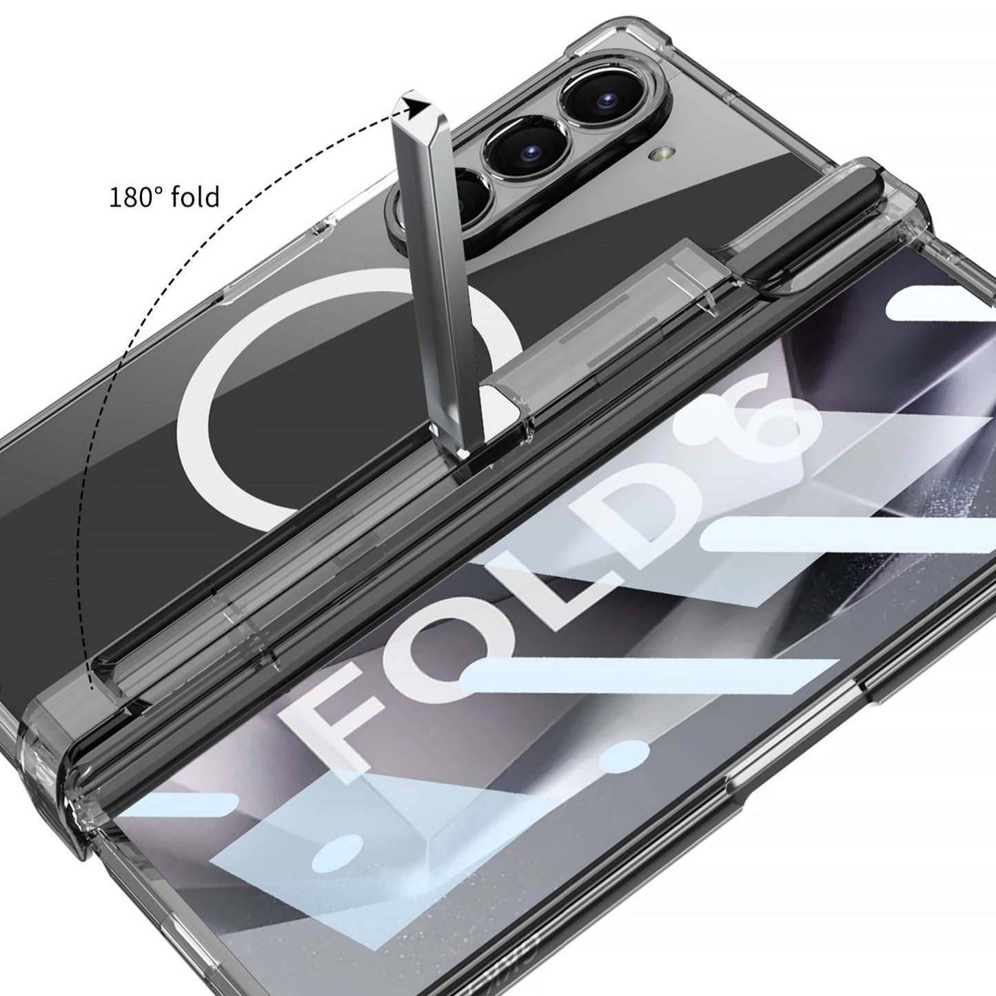 Clear Z Fold 6 Magnetic Shockproof Case