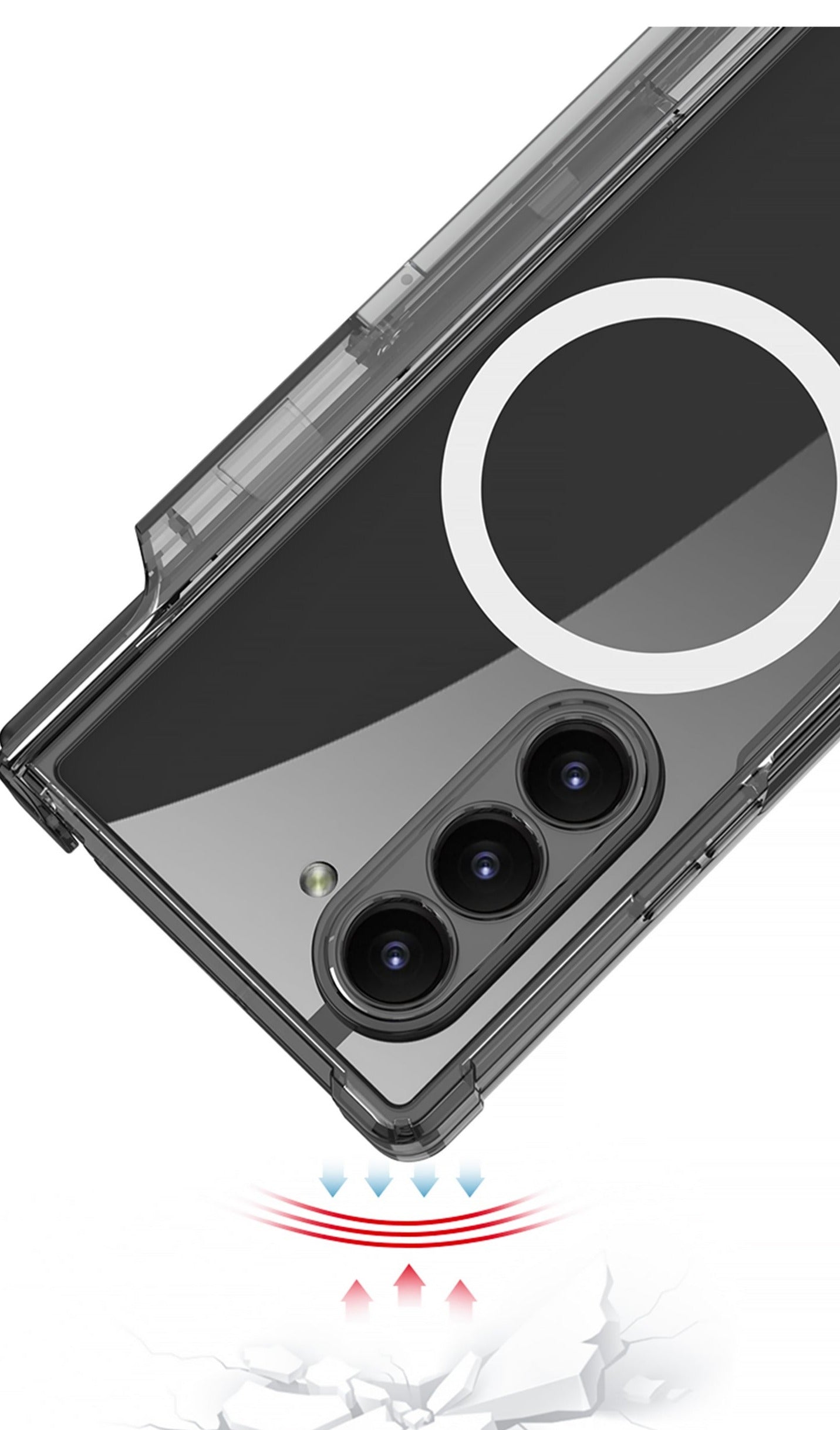Clear Z Fold 6 Magnetic Shockproof Case