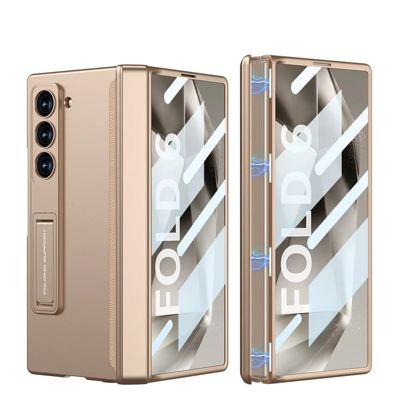 Anti-Peep Z Fold 6 Case 360° Full Protection ,Magnetic Hinge