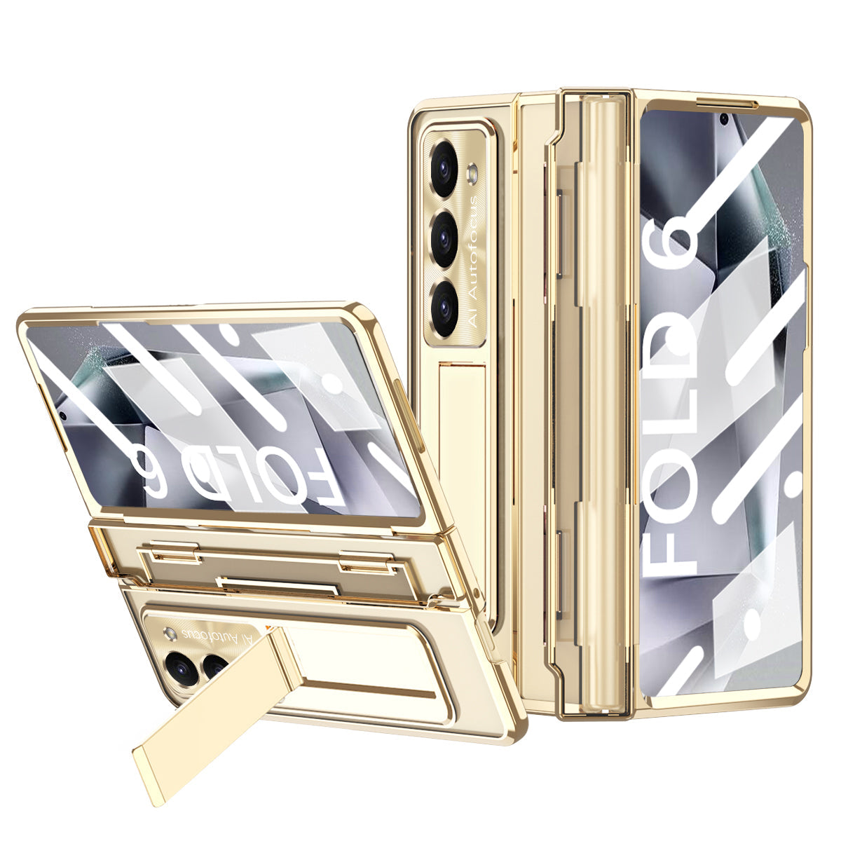 Wireless Transparent Z Fold 6, 5, 4 Kickstand Case 2.0