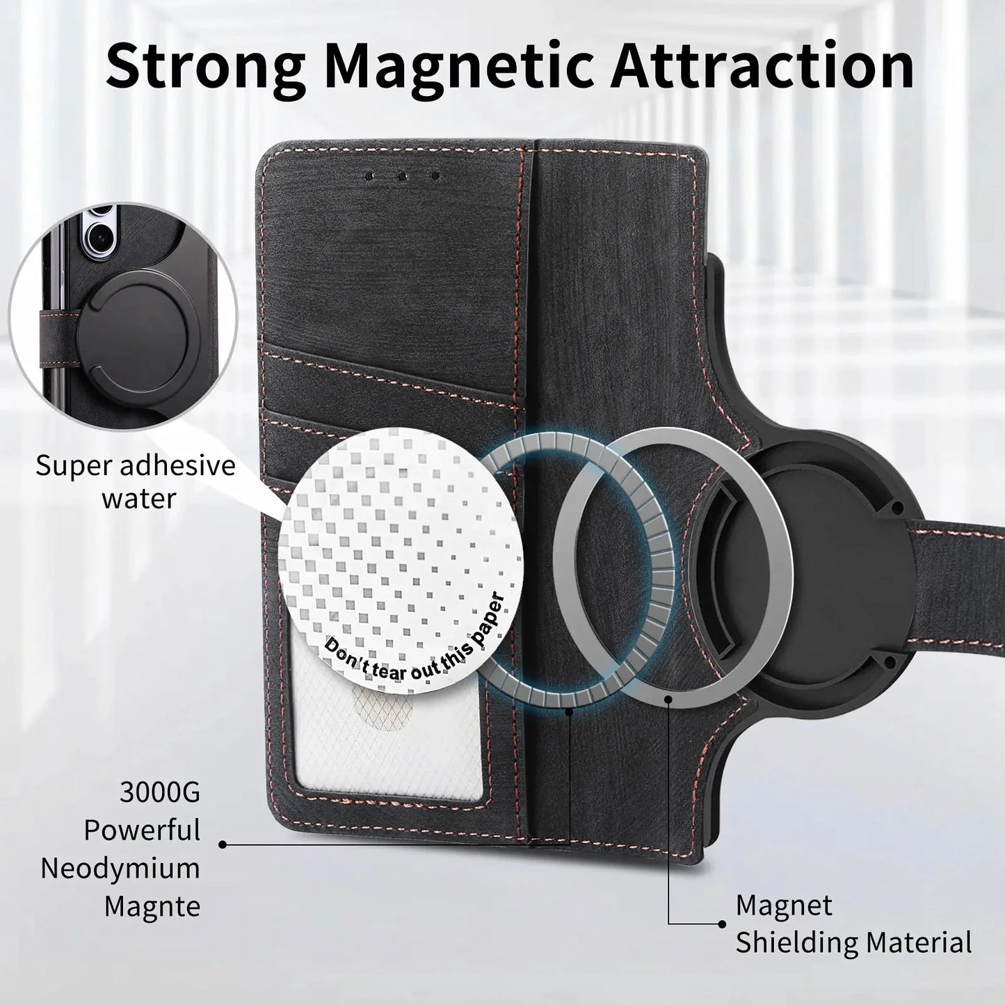 Luxury Leather Z Fold 6, 5, 4 Wallet Case