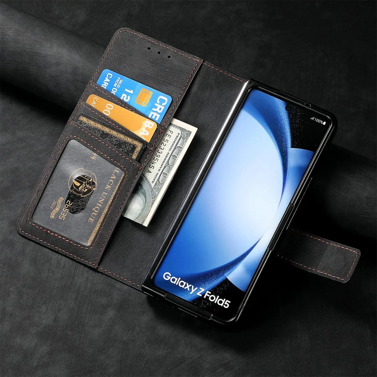 Luxury Leather Z Fold 6, 5, 4 Wallet Case