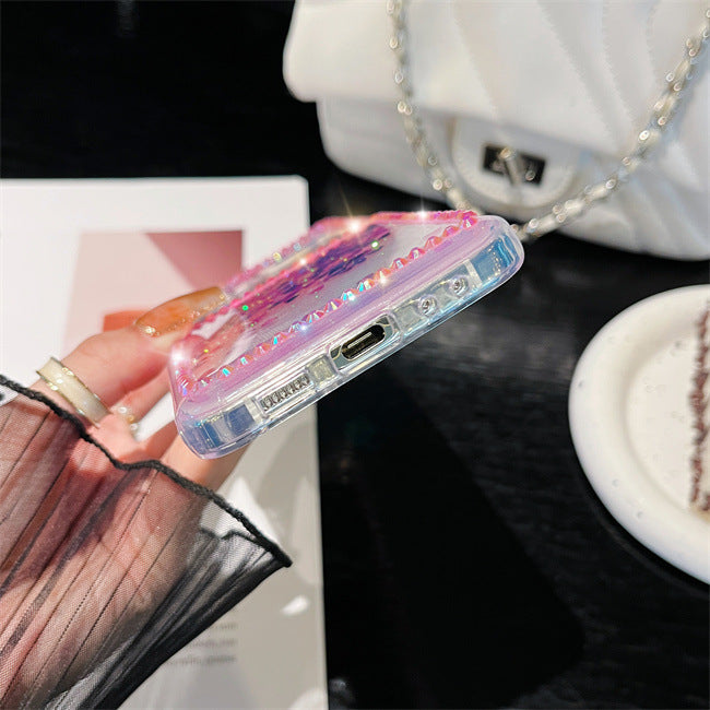 Quicksand Z Flip 6 ,5 ,4 ,3 Case Luxury Glitter Diamond Clear Cover