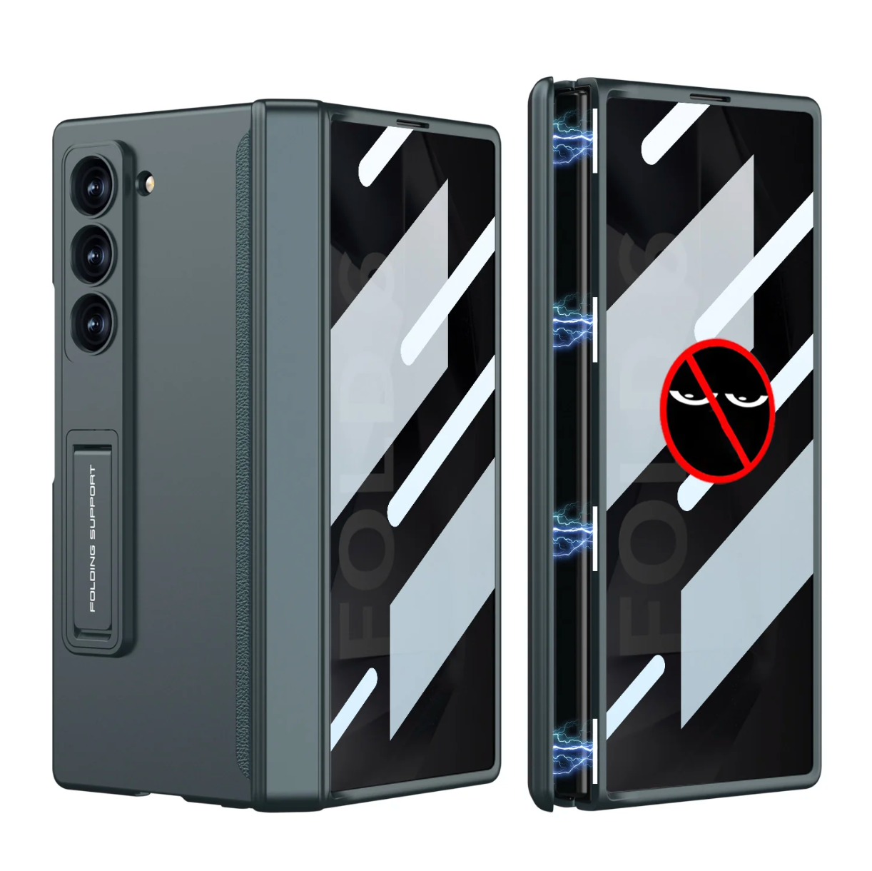 Anti-Peep Z Fold 6 Case 360° Full Protection ,Magnetic Hinge