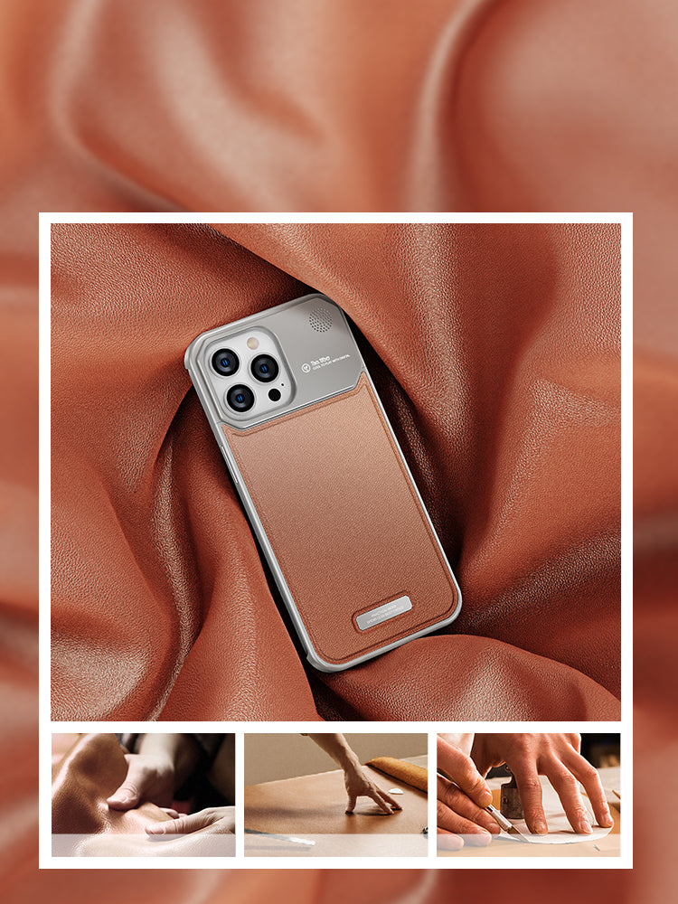 Cool Leather iPhone 16, 15, 14 Magnetic & Heat Dissipating Case