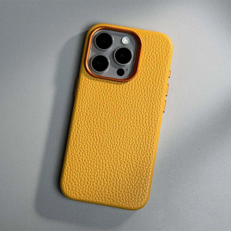 Luxe MagSafe iPhone 16, 15 Slim Leathe Design Case