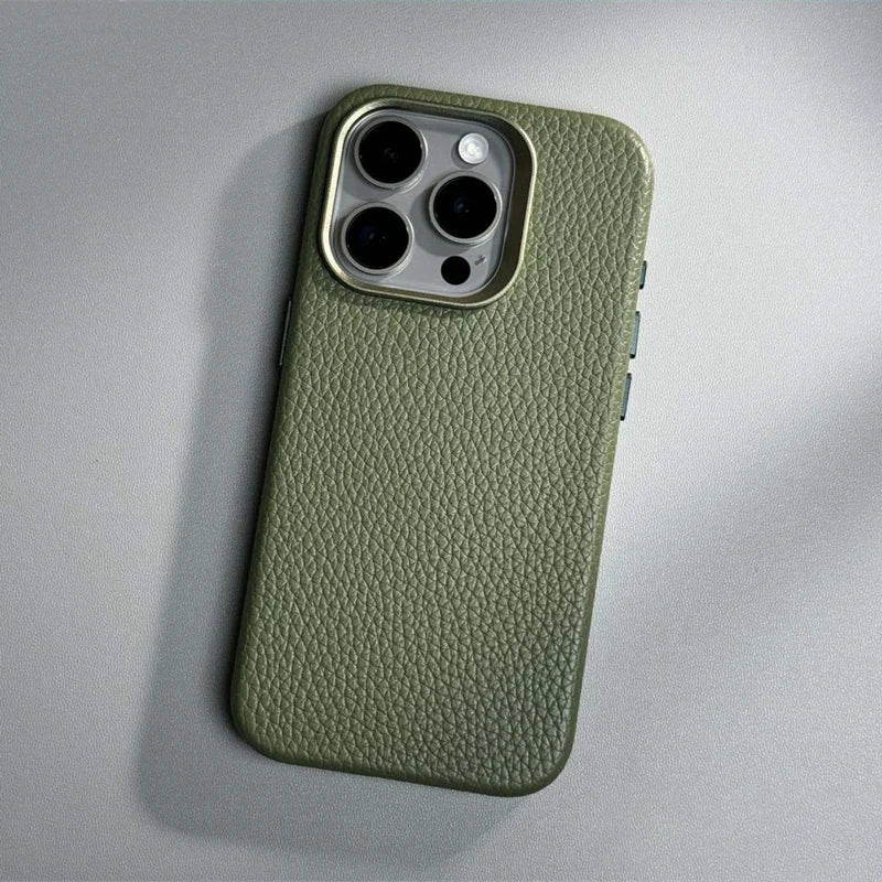Luxe MagSafe iPhone 16, 15 Slim Leathe Design Case