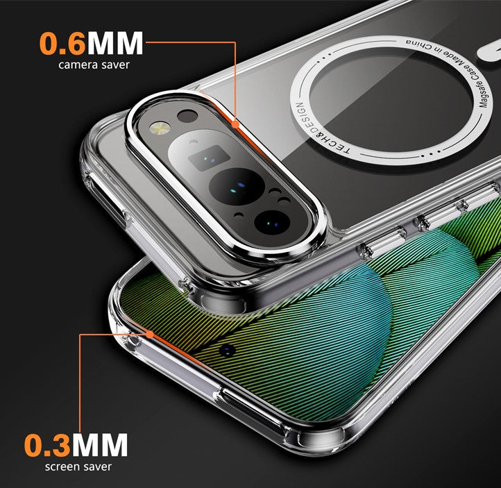 Transparent MagSafe Case for Pixel 9 Pro XL, 8 Pro, 8A - Shockproof & Clear