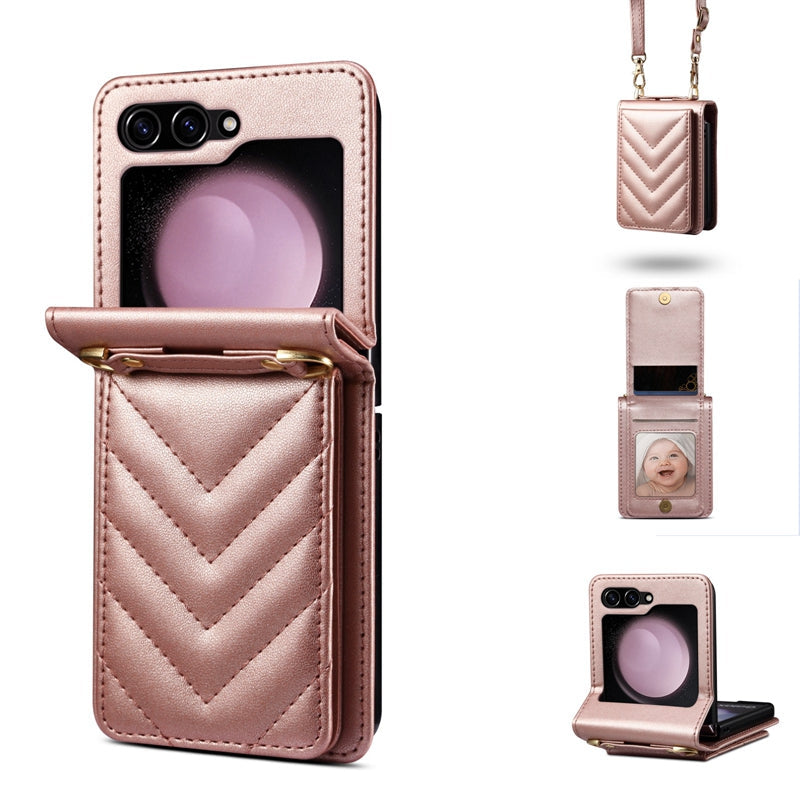 Wallet Leather Z Flip 6,5,4,3 Crossbody Case