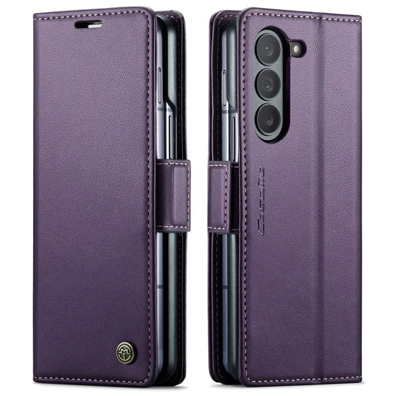 Leather Z Fold 6, 5 Slim RFID Blocking Card Holder Case