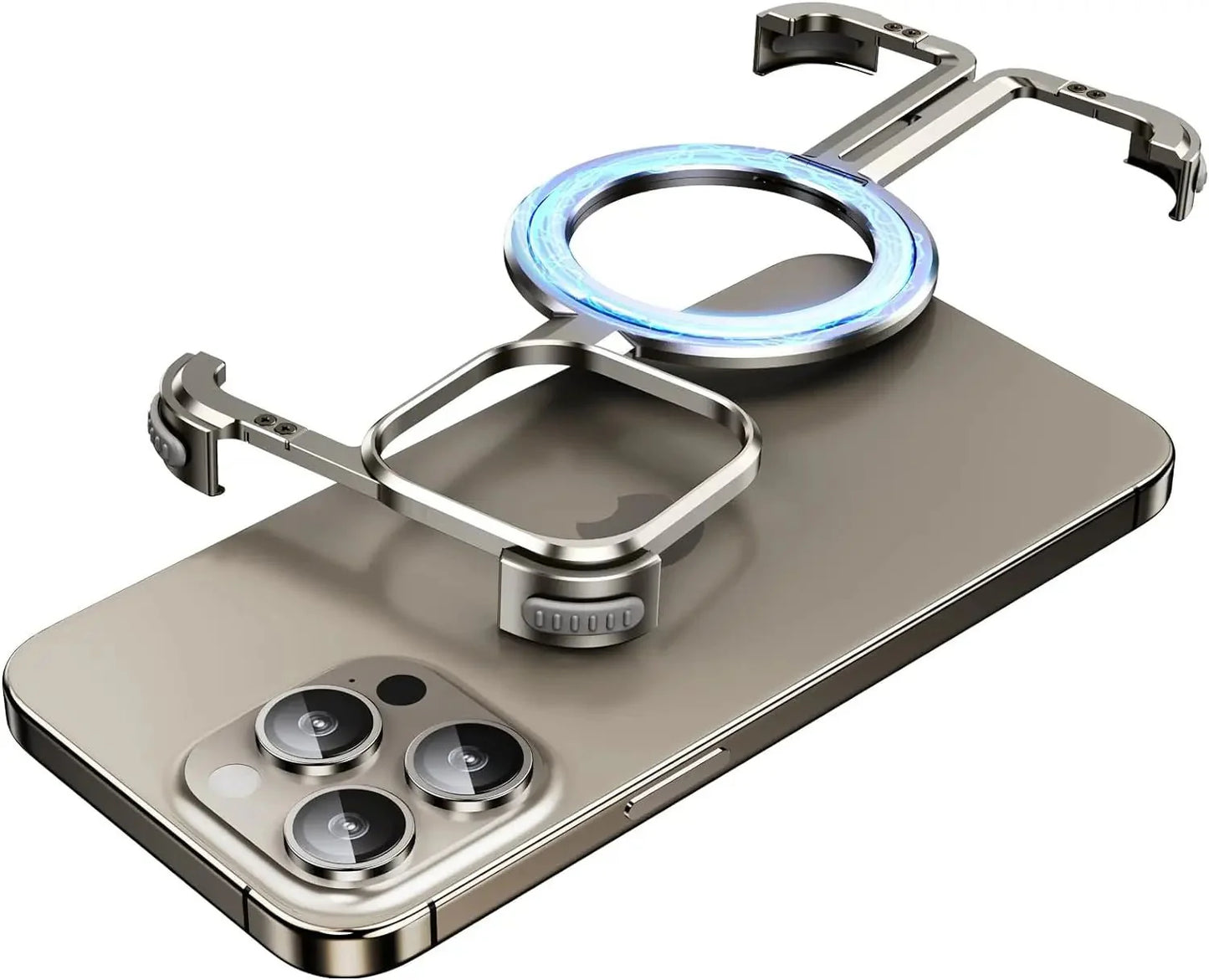 TitanGuard Frameless Titanium MagSafe, Shock Absorption Case for iPhone