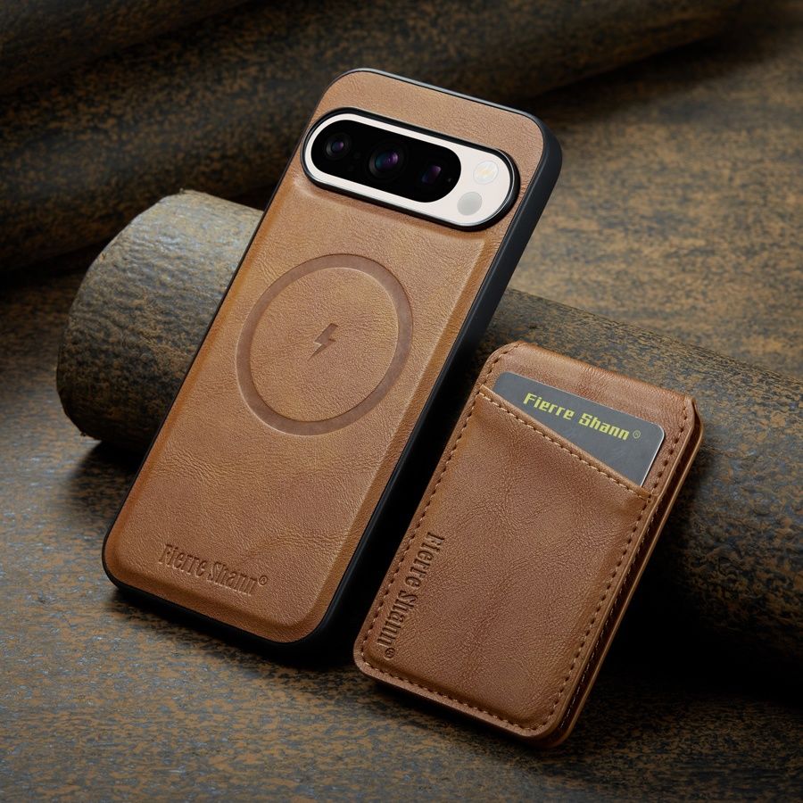 Snap Pixel 9 Leather MagSafe Detachable Wallet Case