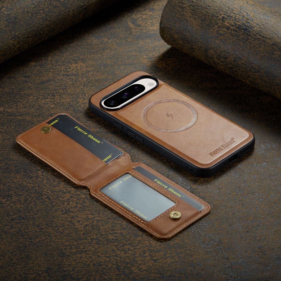 Snap Pixel 9 Leather MagSafe Detachable Wallet Case