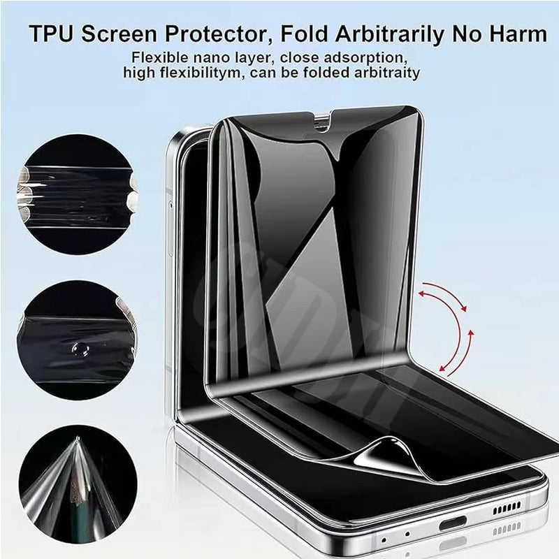Privacy Z Flip 6, 5, 4, 3 Hydrogel Screen Protector