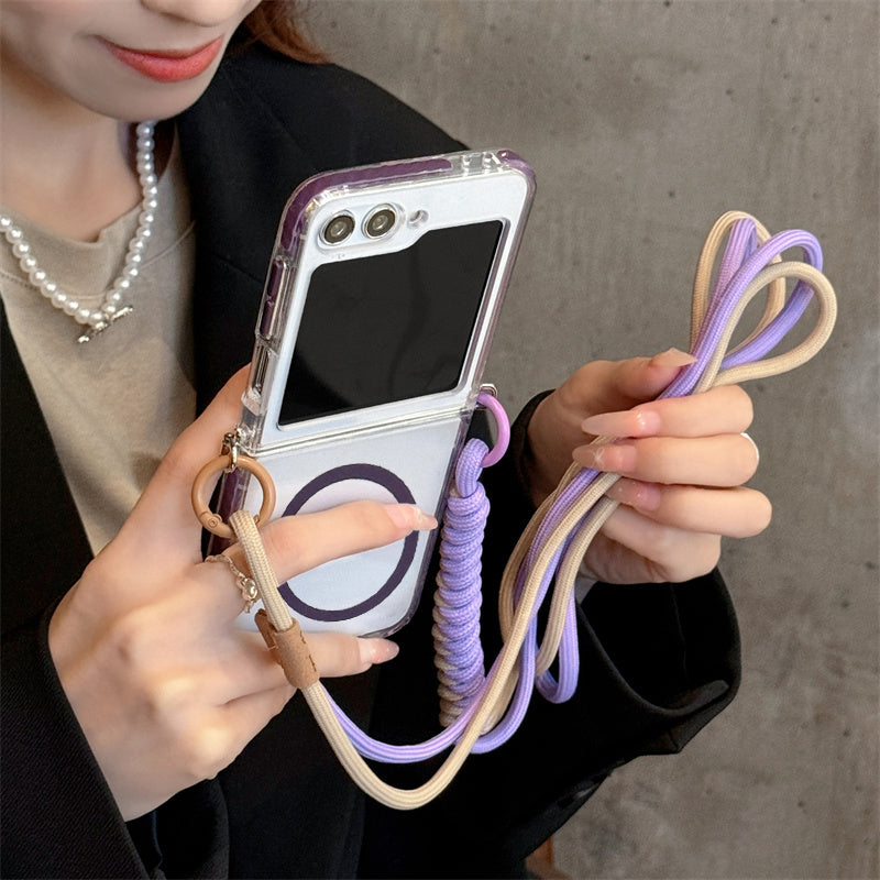 MagStrap Z Flip 6 – Crossbody Magnetic Case with Lanyard & MagSafe