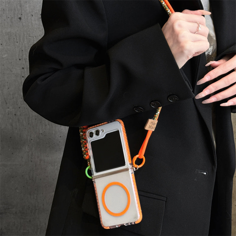 MagStrap Z Flip 6 – Crossbody Magnetic Case with Lanyard & MagSafe