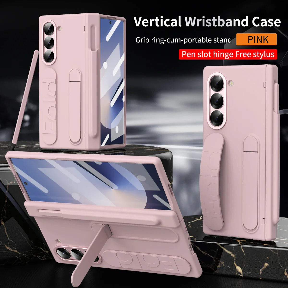 PenShield Z Fold 6, 5 Pen Holder & Hinge Protection Case
