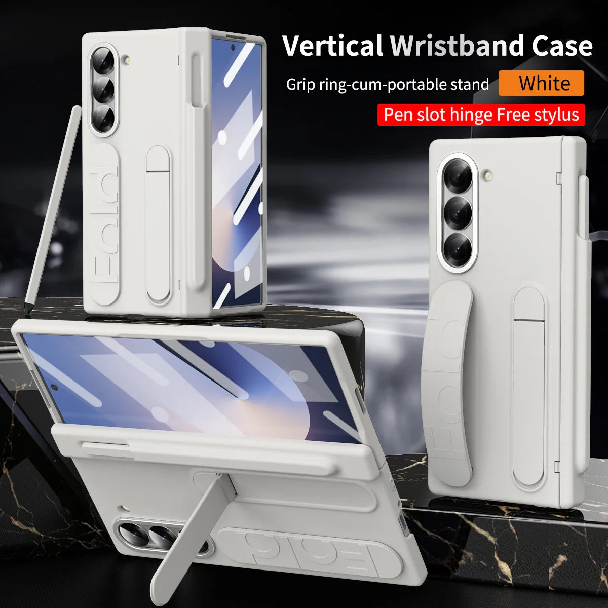 PenShield Z Fold 6, 5 Pen Holder & Hinge Protection Case