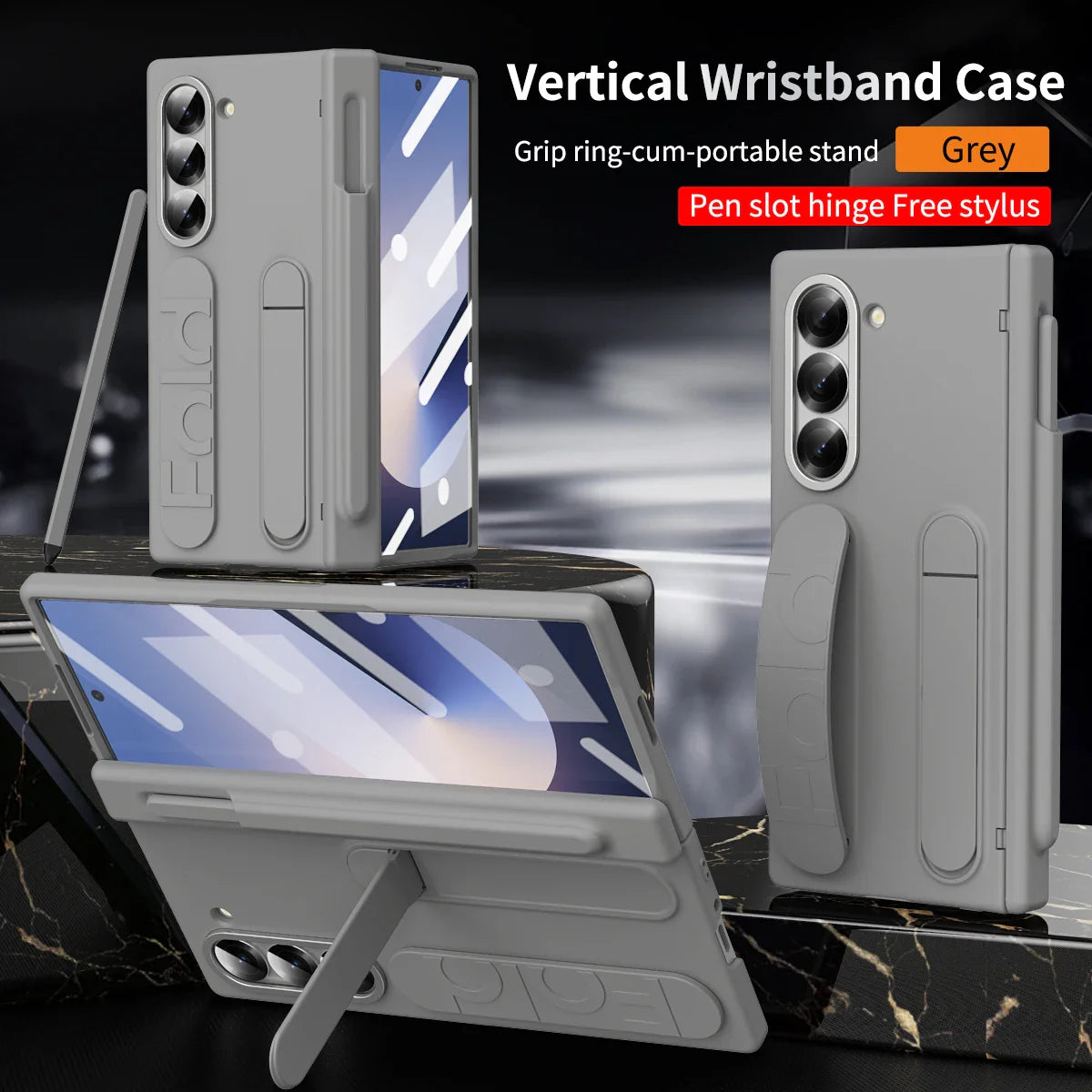 PenShield Z Fold 6, 5 Pen Holder & Hinge Protection Case