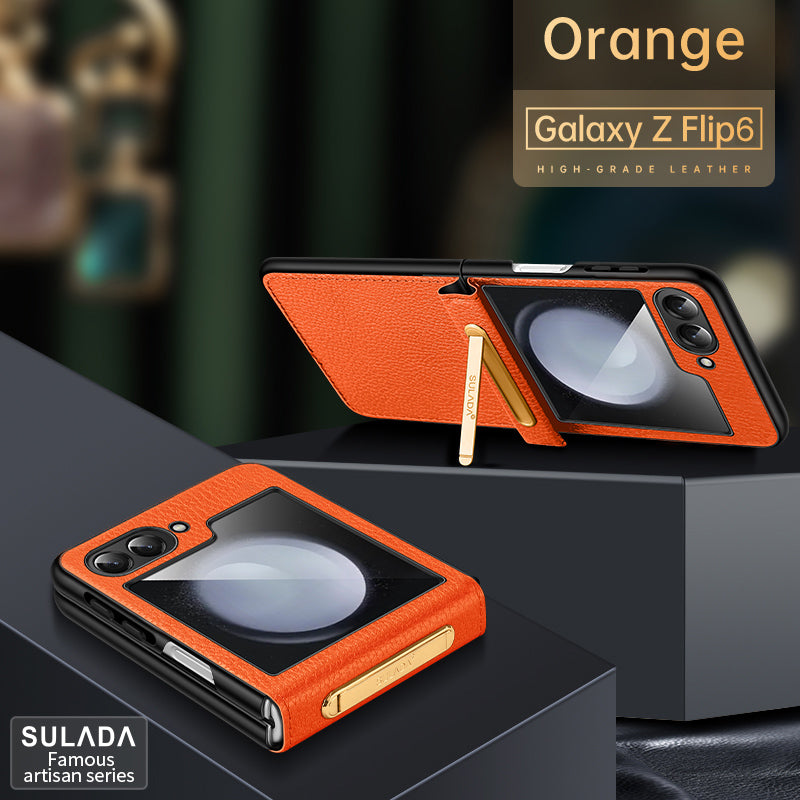 Mars Z Flip 6, 5, 4 Luxury Leather Hinge Case