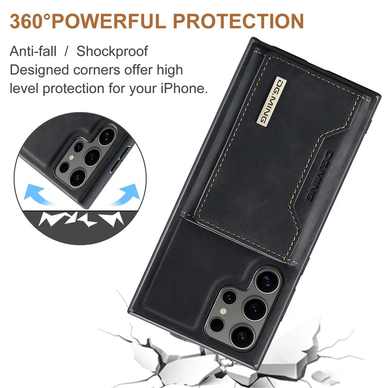 EliteWallet S25 Ultra – 2-in-1 Detachable Wallet Case with Card Holder