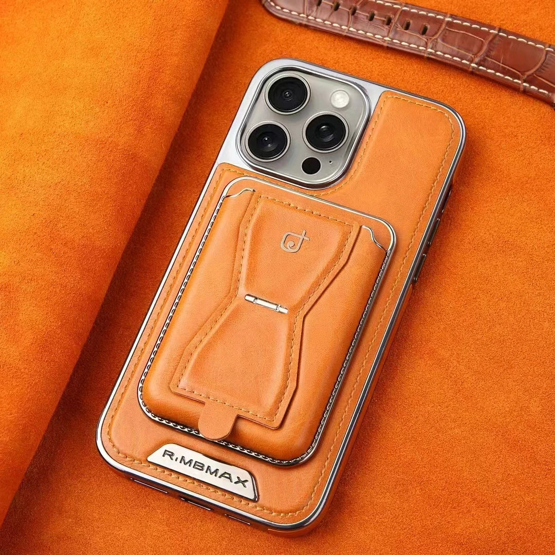 Wallet Leather iPhone 16-14 Pro Max - Wallet & Kickstand Case