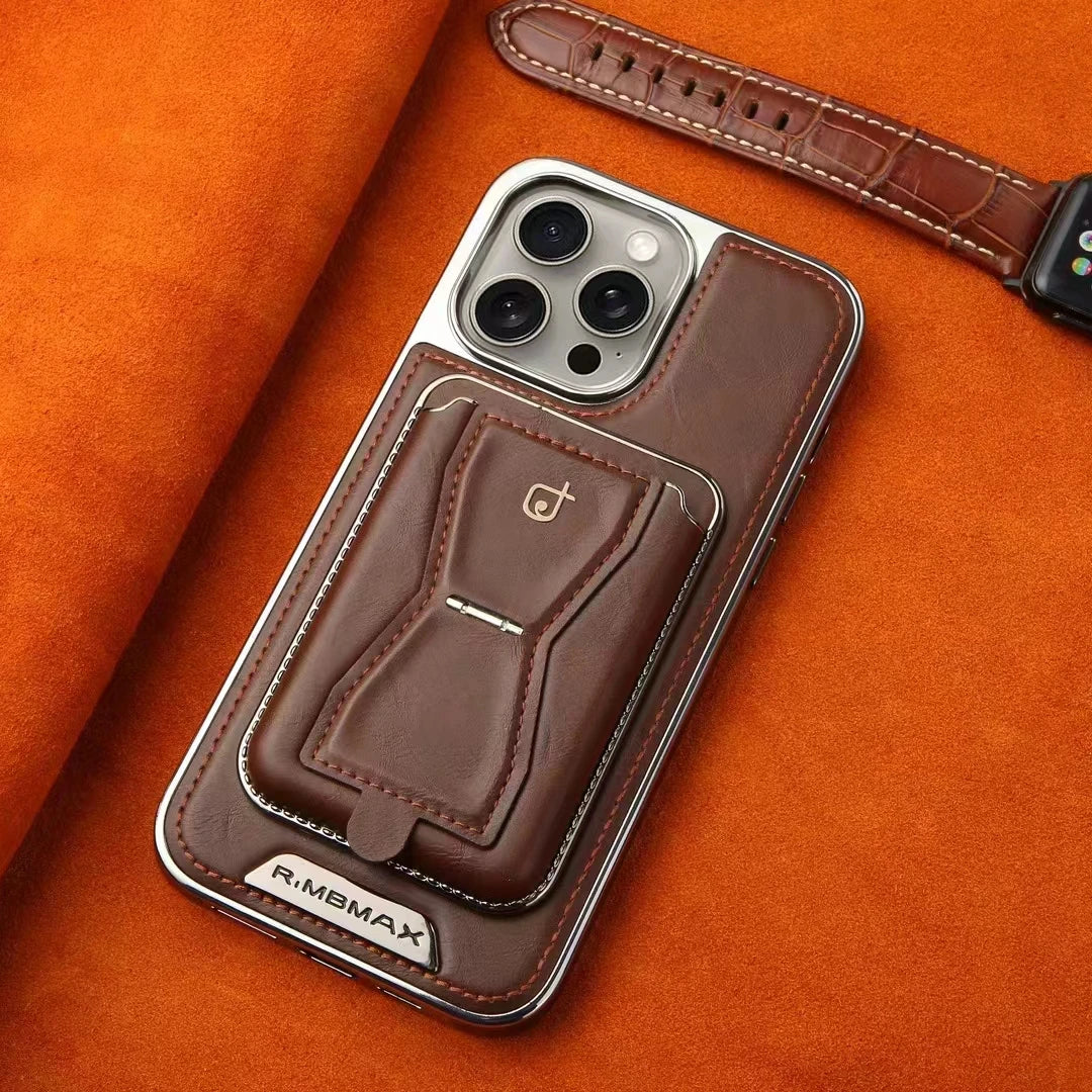 Wallet Leather iPhone 16-14 Pro Max - Wallet & Kickstand Case