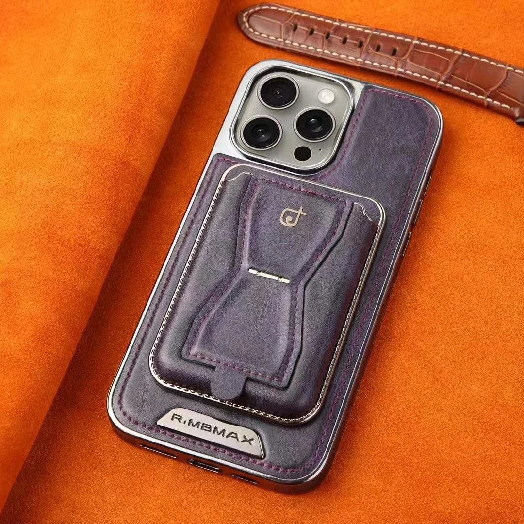 Wallet Leather iPhone 16-14 Pro Max - Wallet & Kickstand Case