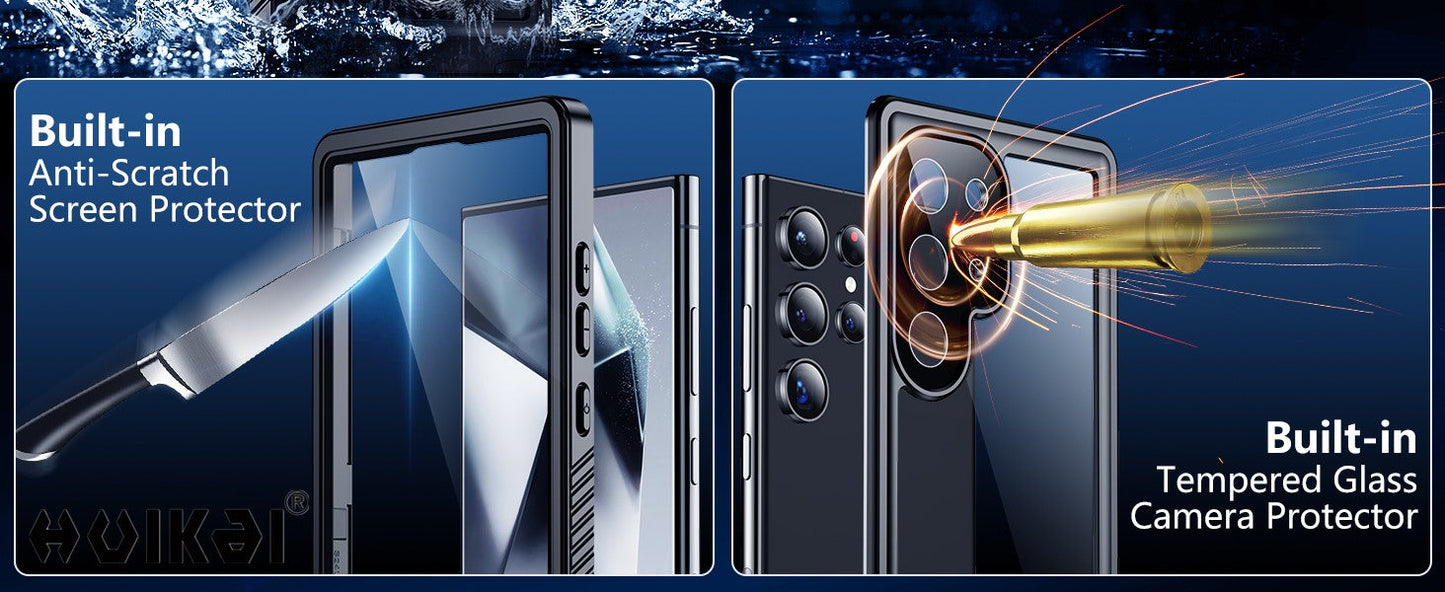 HydroGuard S25 Ultra – Waterproof & Rugged Shockproof Case